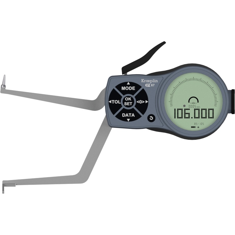 Kroeplin Digital Internal 3-Point Caliper Gauge 85-105mm/3.35-4.13, 0.001mm/.00005, L285P3