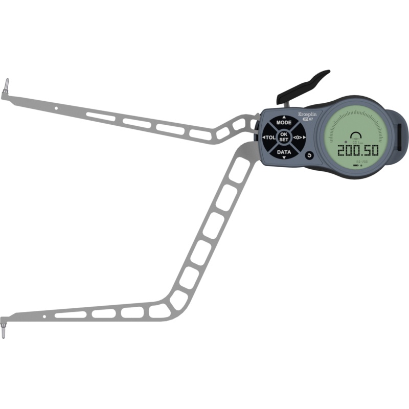 Kroeplin Digital Internal Caliper Gauge 150-200mm, 0.01mm L4150, depth 192mm