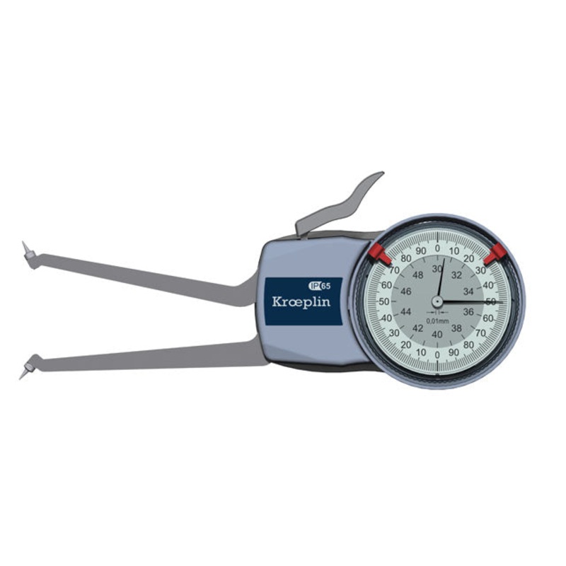 Kroeplin H2G30 mechanical internal measuring gauge  Measuring range 30-50 mm Grad 0,01 mm Measuring depth L max.: 85 mm