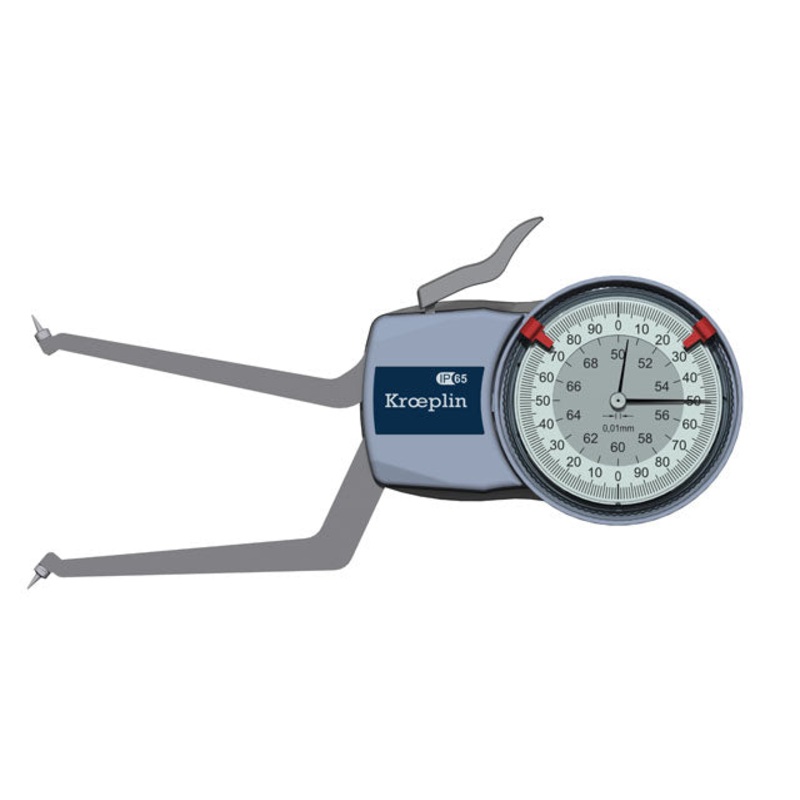 Kroeplin H2G50 mechanical internal measuring gauge  Measuring range 50-70 mm Grad 0,01 mm Measuring depth L max.: 85 mm