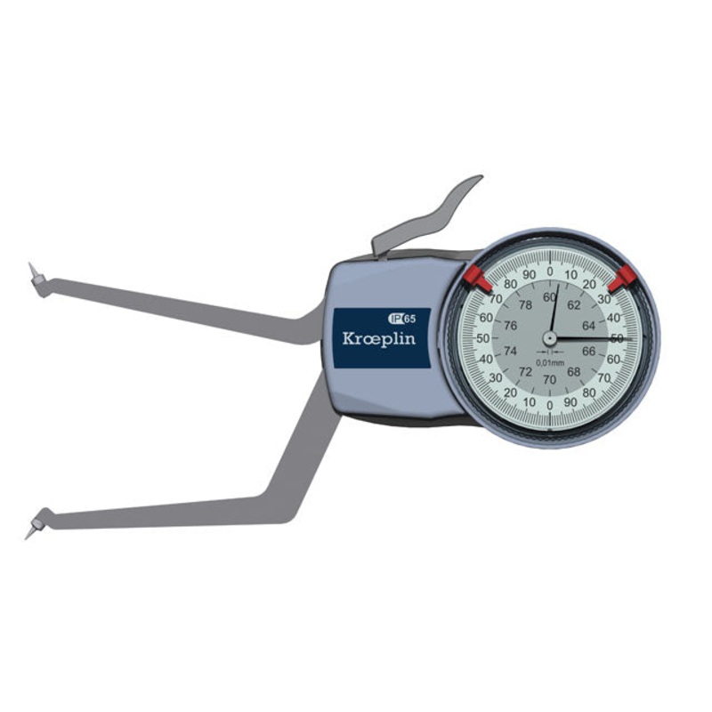 Kroeplin H2G60 mechanical internal measuring gauge  Measuring range 60-80 mm Grad 0,01 mm Measuring depth L max.: 85 mm