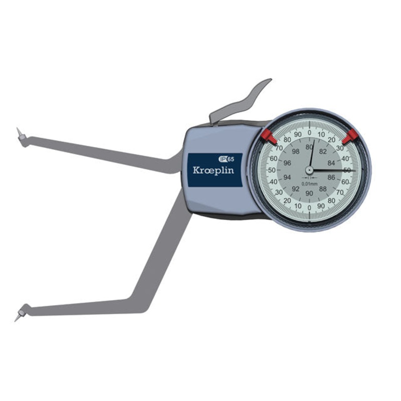 Kroeplin H2G80 mechanical internal measuring gauge  Measuring range 80-100mm Grad 0,01 mm Measuring depth L max.: 85 mm