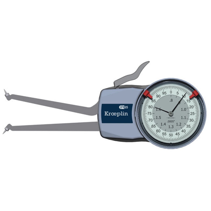 Kroeplin H7G20 mechanical internal measuring gauge  Measuring range 0.8-1.6 Grad .0005 Measuring depth L max.: 3.3