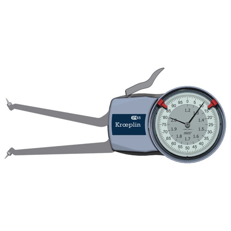 Kroeplin H7G30 mechanical internal measuring gauge  Measuring range 1.2-2 Grad .0005 Measuring depth L max.: 3.3