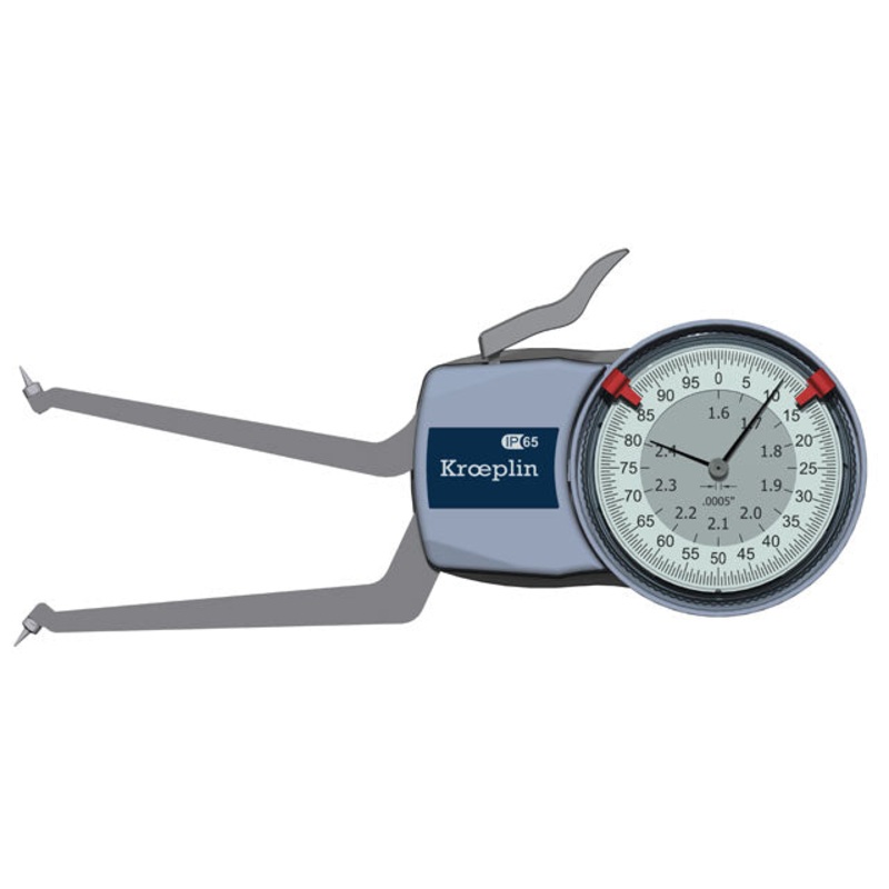 Kroeplin H7G40 mechanical internal measuring gauge  Measuring range 1.6-2.4 Grad .0005 Measuring depth L max.: 3.3
