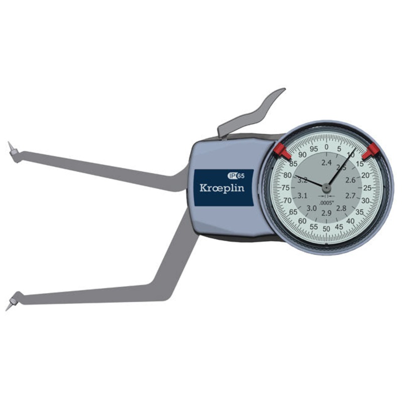 Kroeplin H7G60 mechanical internal measuring gauge  Measuring range 2.4-3.2 Grad .0005 Measuring depth L max.: 3.3