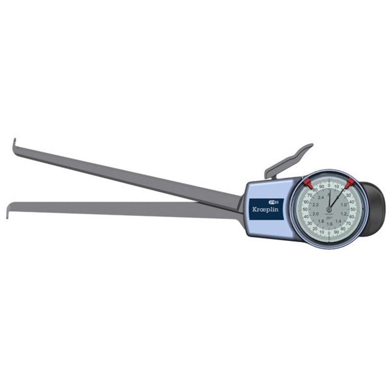 Kroeplin Metric Internal Caliper Gauge 0.6-2.6, Graduation .001, Depth 7.4