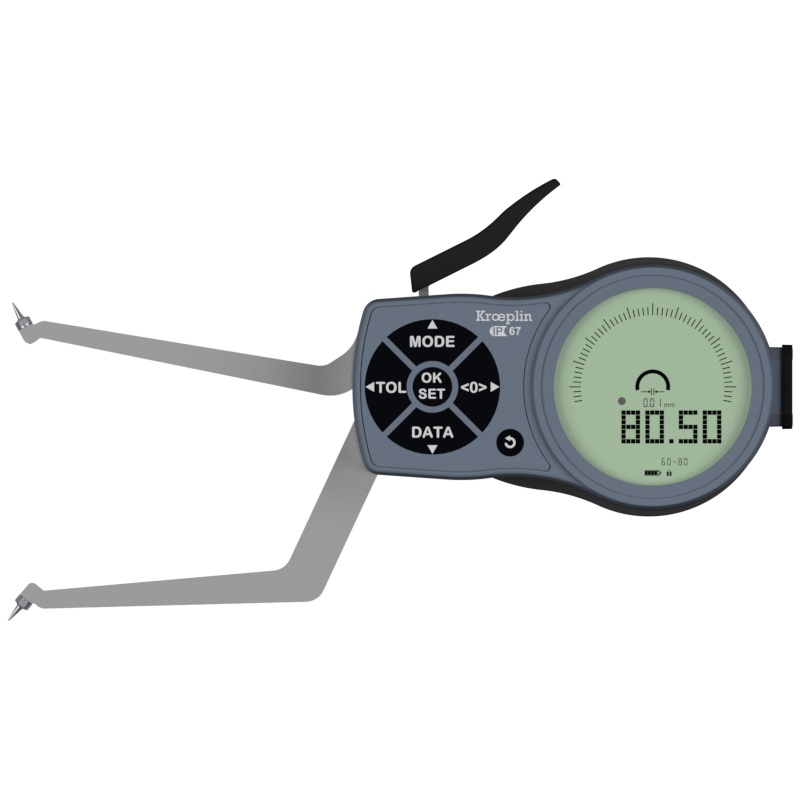 Mitutoyo L2G60 electronic internal measuring gauge  Measuring range Meb: 60-80mm Numerical interval Zw: 0,001 / 0,002 / 0,005 / 0,01 / 0,02 / 0,05mm Measuring depth L max.: 85 mm