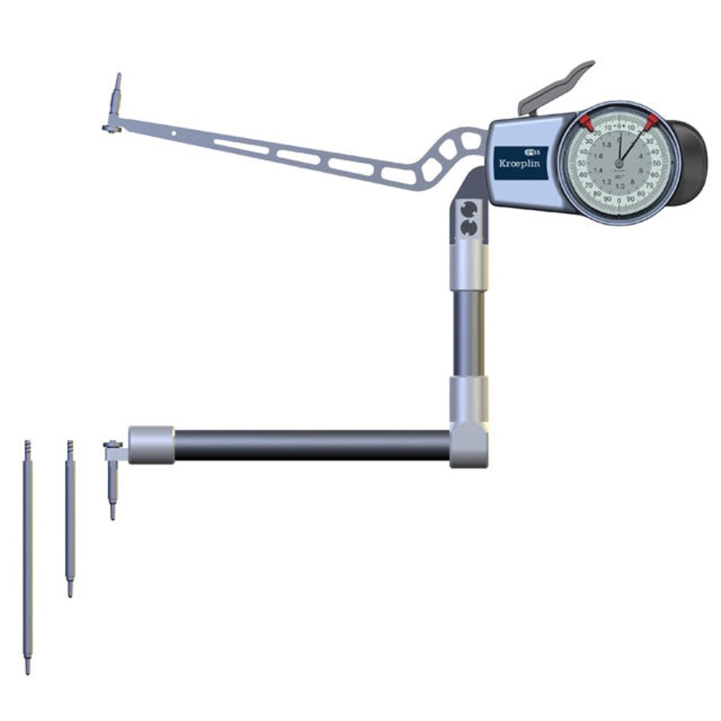 Kroeplin Metric Internal Caliper Gauge 7.1-12.1, .001 H9M180