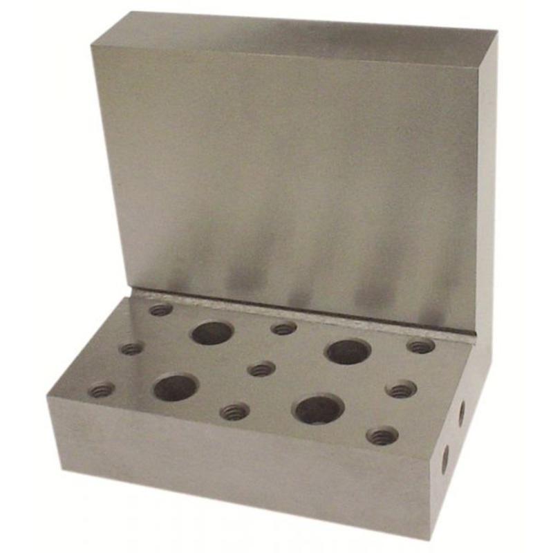 MHC 418-4982 Precision Steel Angle Plates 4 x 6 x 6 x 1-1/4, 33 Tapped holes 1/4-20UNC