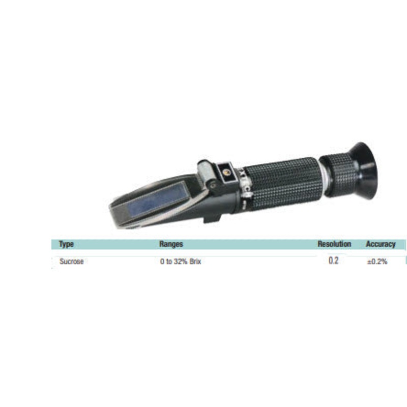 MHC 854-4033 Refractrometer RHB-32ATC, Range 0-32%, Grad. 0.2%, ATC