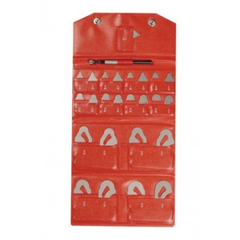 MHC 615-4226 Radius gauge set 26pcs w/holder 0.5-13.0mm by 0.5mm