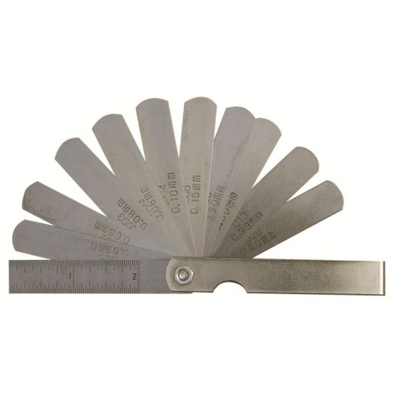 MHC 615-6206 Feeler Gauges 15 blades gauges Length 3.5 Range : .002-.025