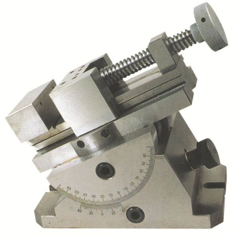 MHC 628-7010 Precision Universal 2 way Toolmakers Accuracy Vice is square and parallel to .0002/.005mm jaw width 70mm jaw depth 30mm jaw opening 80mm two part components revolving capability