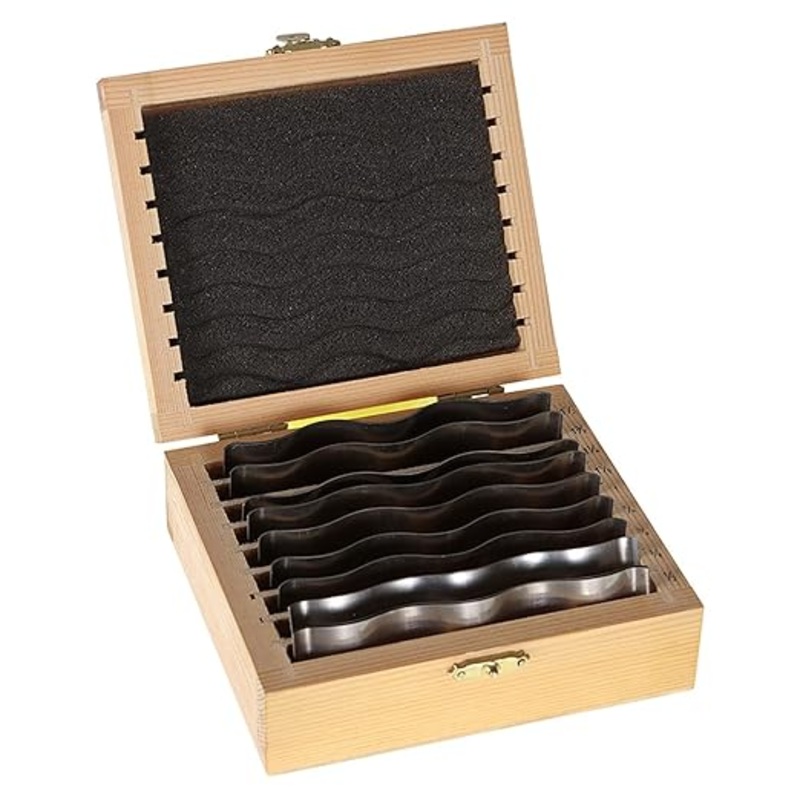 MHC 637-7400 Sets of Parallels Description : 9 Piece Wavy Parallel Set Sizes : 1/2 5/8 3/4 7/8 1 1-1/8 1-1/4 1-3/8 1-1/2