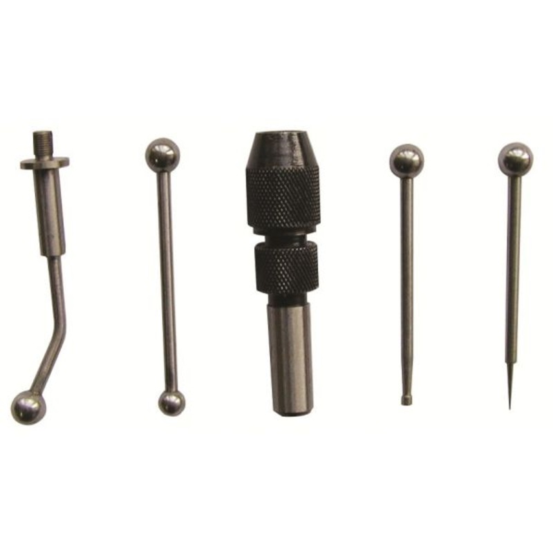 MHC 805-3305 Center Finder Set 5 pieces, one of .236 holder, .250 ball, .100 Disc & Needle point