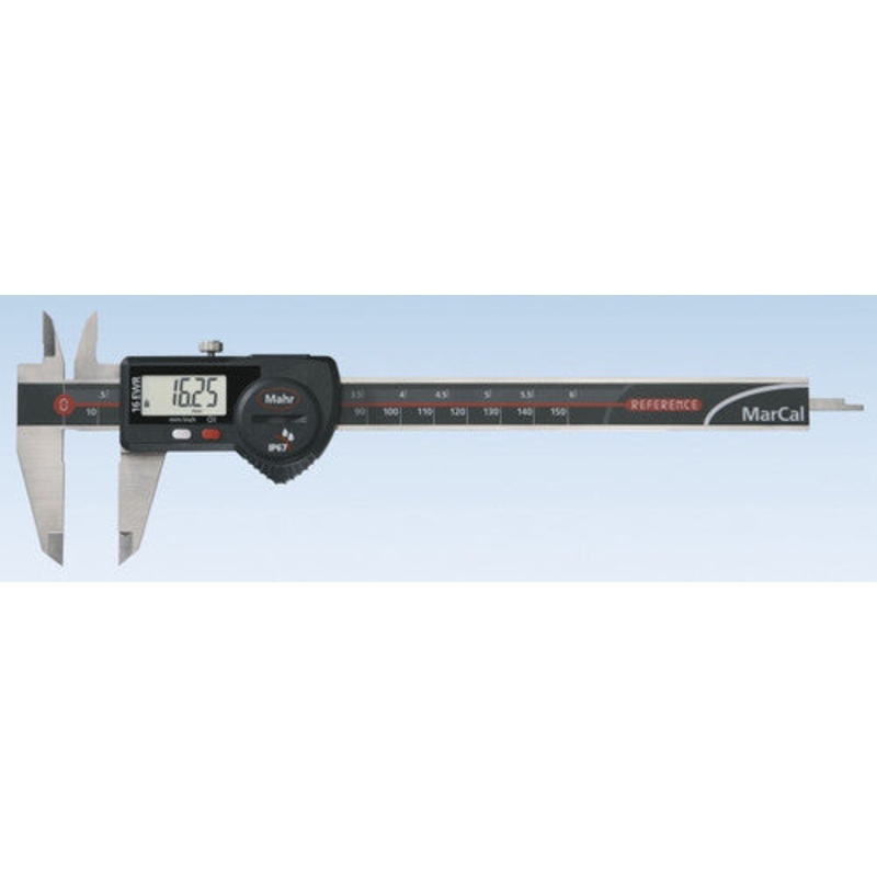Mahr Federal Digital Electronic Caliper MARCAL 16 EWR, 6/150mm, Round Depth Rod w/ Friction Wheel – 4103065