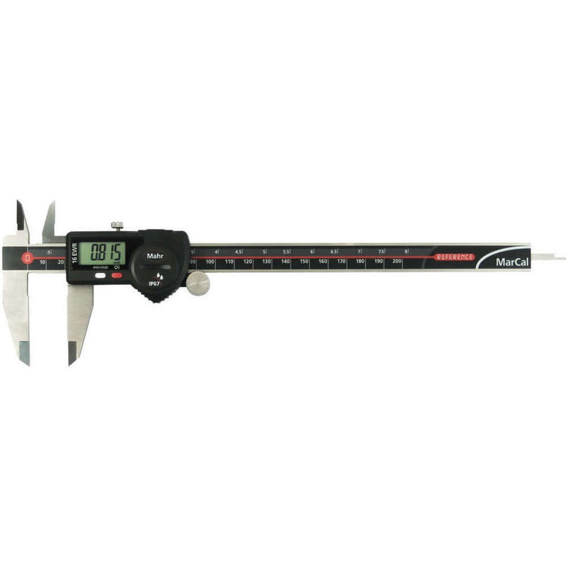 Mahr Federal Digital Electronic Caliper MARCAL 16 EWR, 8/200mm, Square Depth Rod w/ Friction Wheel – 4103069