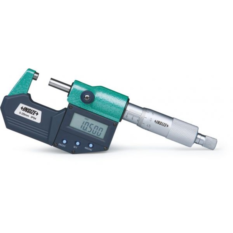 Insize Digital Outside Micrometer Range 2-3/50-75mm Resolution .00005/.001mm 3108-75