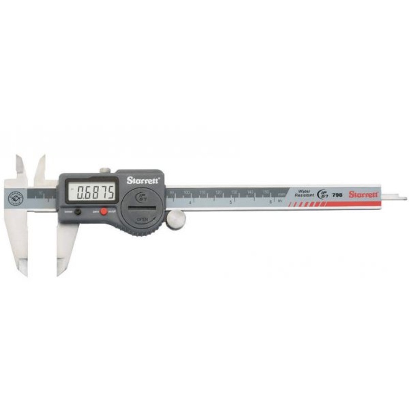 Starrett Electronic Caliper IP67, 0-6/0-150mm Range, 0.0005/.01mm Resolution, 798B-6/150,