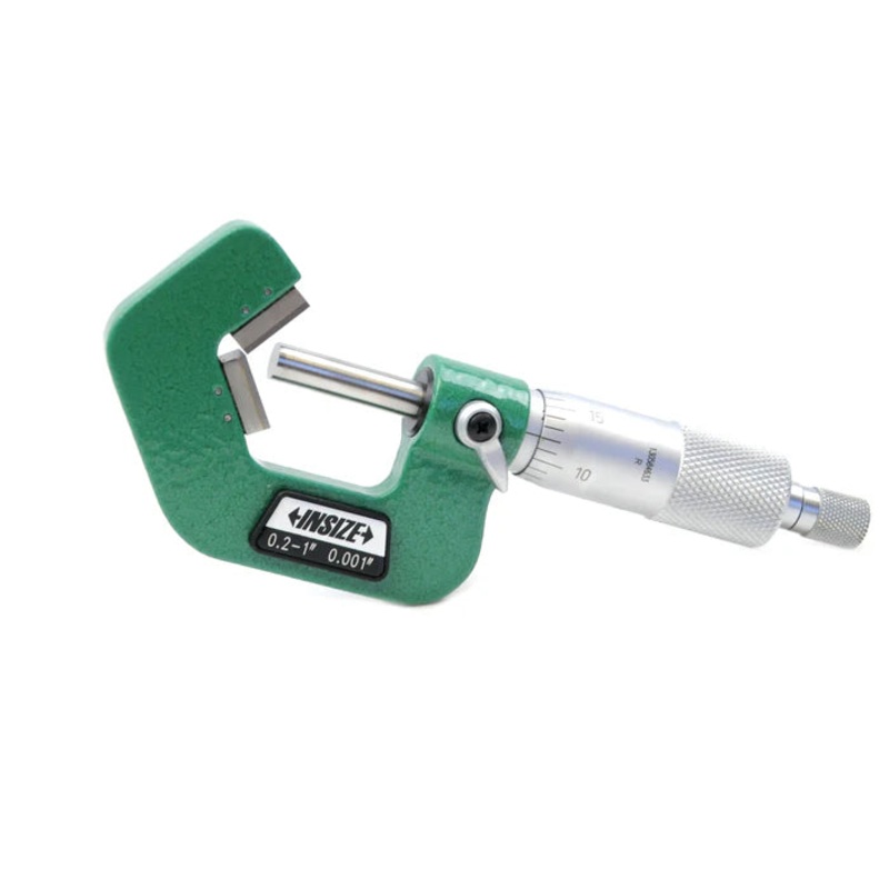Insize V Anvil 5 Flute Micrometers .02-.8 x .001 3290-105