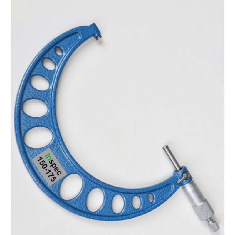 Inspec 106-07-000 Outside Micrometer 150-175mm Carbide Measuring faces Painted on fine cast frame Graduation .01mm