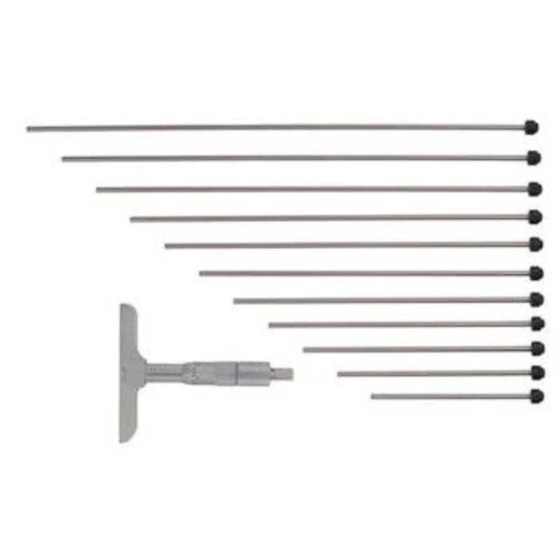 Inspec Depth Micrometer 0-12 Base 4 Graduation .001, 202-56-201