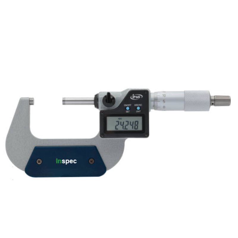 Inspec Digital Micrometer 133-02-410 Range 25-50mm/12 Resolution .00005/.001mm IP65