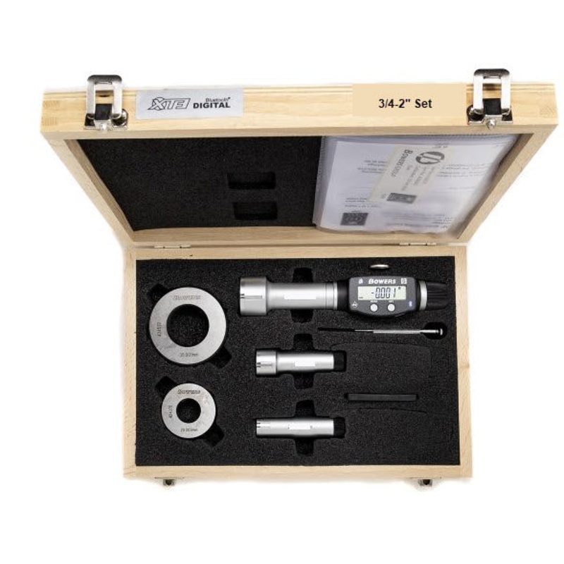 Bowers XT3 Digital Bore Gauge Set With Bluetooth  3/4-2 SXTD5i-BT