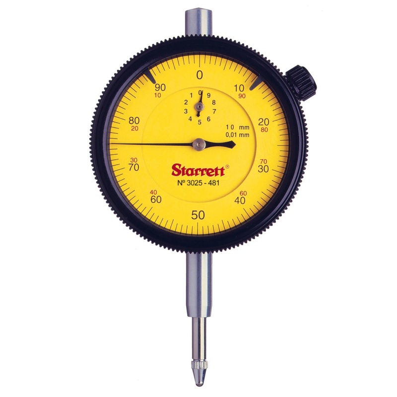 3025-481 Dial Indicator 0.01mm Grads, 10.0mm Range, 8mm Stem Diameter