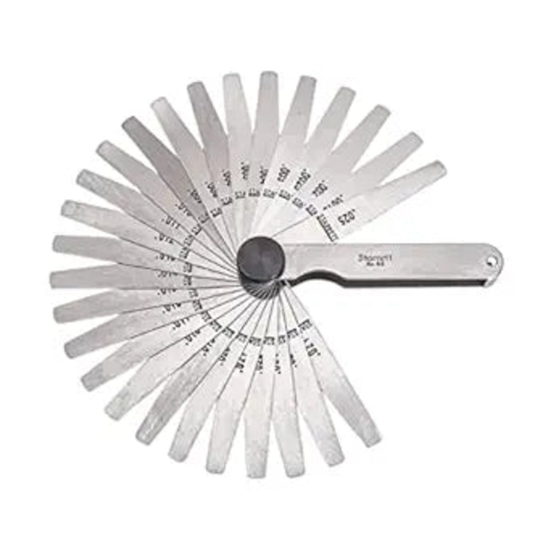 Starrett Tempered Steel English Thickness Gage with Easily Removed Leaves – Ideal for Carpenters and Home Improvement – 26 Number of Leaves, 1/2-1/4×3-1/32 Size of Leaves – 66T