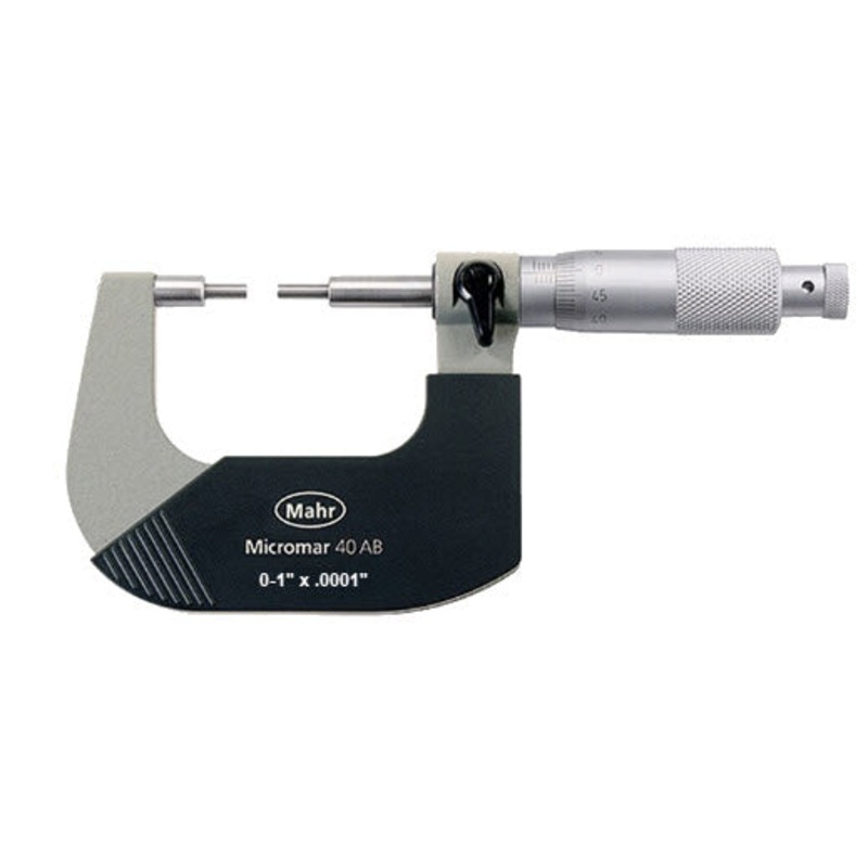 Mahr 40AB Mechanical Micrometers  Microbar With Reduced measuring faces Range 1-2” x .0001”, 4134921