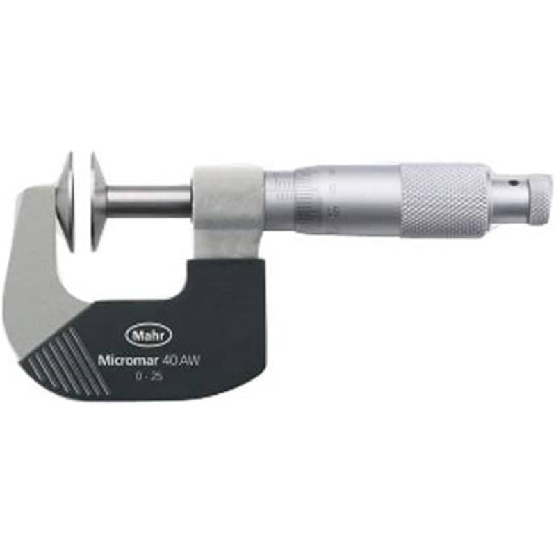 Mahr 40AW Mechanical Micrometers  Micromar Non Rotating Disc Micrometer, Range 0-25mm x .01mm 4134300
