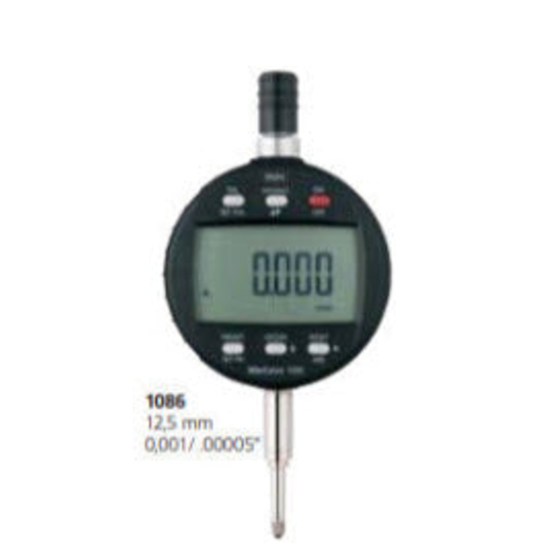 Mahr 4337050 Digital Indicators 1086Z Accuracy: .005mm Model: 1086Z Range: 12.5mm/0.5 Repeatability: 0.002mm Resolution: 0.00005/0.001mm Stem: 3/8