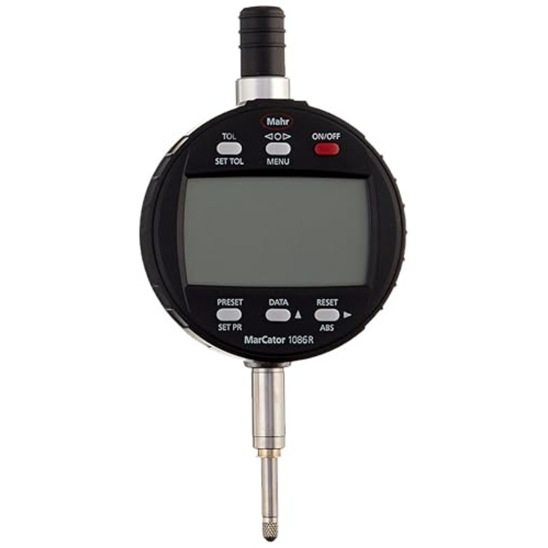 Mahr 4337120 Digital Indicators MarCator 1086 R, Range 12.5mm/.5” Resolution 0.001 mm / .00005 Accuracy 0.005mm Repeatability 0.002mm Force 0.65 – 0.90N Stem 8mm