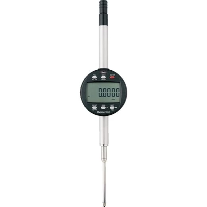 Mahr 4337622 1086 R Digital Indicator Range 2-50mm; Resolution .00005-0.001mm; 8mm stem diameter. With the large display and the integrated tolerance. IP42 protection rating