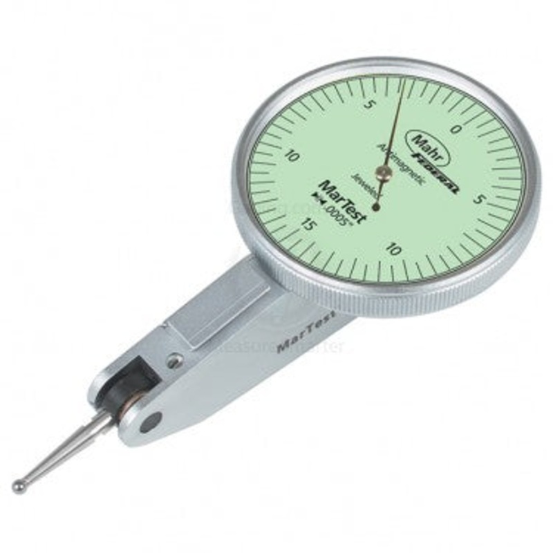 Mahr Test Indicators 4307950, Graduation: .0005, Model: 801SG, Range: .030, Face diameter 1.5”, Force 0.15N