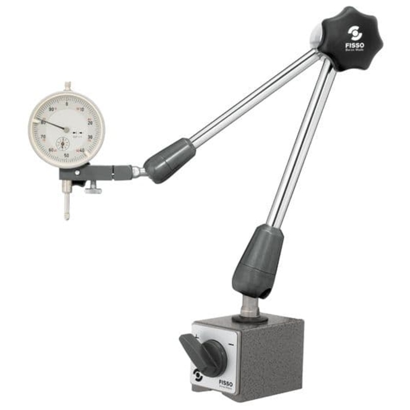 FISSO 3340.15 Classic Line Model: 3300-40 F + SM – 3D articulated gauging arm with on off magnet, 3/8 Stem with 3/8 to 8mm bushing , Indicator Not supplied