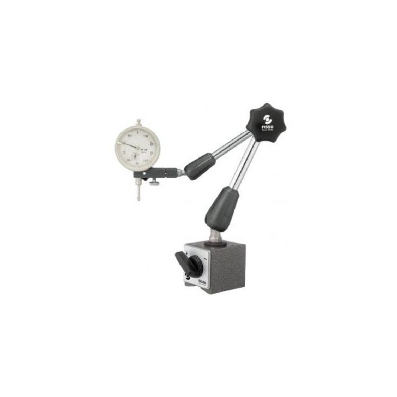 FISSO Classic Line Model: 3300-28 F + M – 3D articulated gauging arm with on off magnet 3328.10, 8mm Stem. Indicator Not supplied