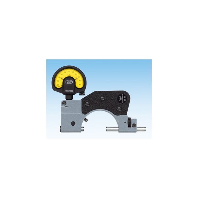 Mahr 4450000 840F indicating snap gauge with Carbide anvils Range : 0-25mm/0-1 Measuring force : 75N Measuring faces flatness : Less than 0.2 microns measuring faces parallelism