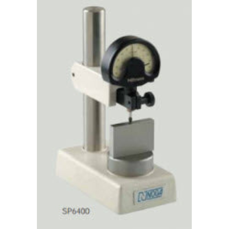 Noga SP6400 Noga Comparator stand SP6400 Description : Noga Comparator Stand Total Height : 193mm Plate : Flat anvil face Plate Size : 50mm diam. Column : 25mm Maximum measuring height : 100mm Cross arm : 74mm Fine Adjustment : No