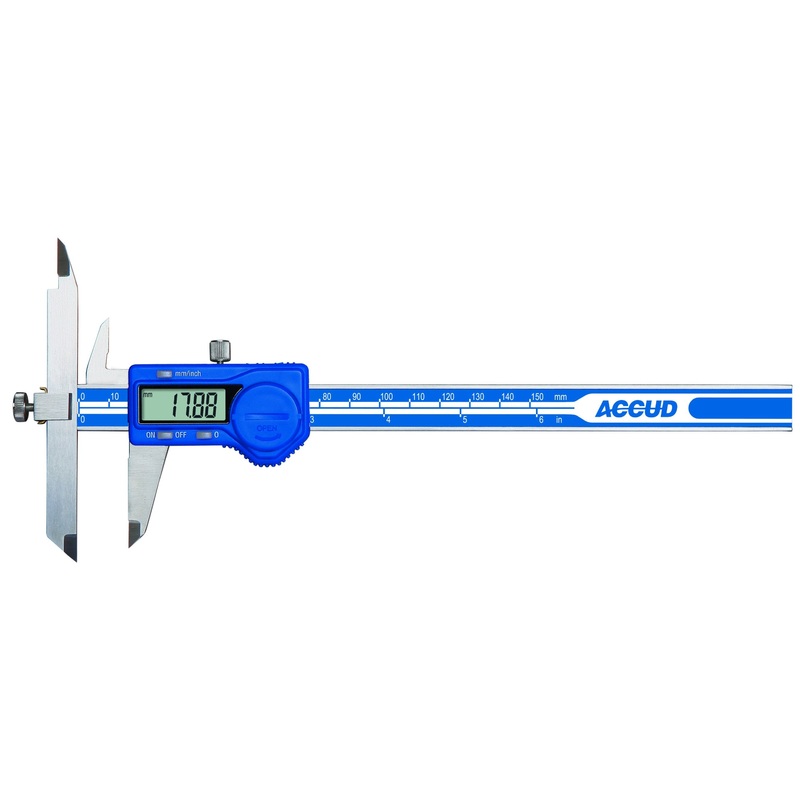 Accud Digital Accud Offset caliper 10-150mm Resolution .0005/.01mm, Data Output 152-006-11