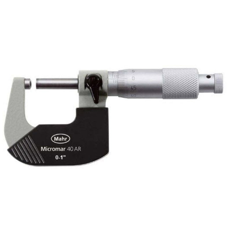 Mahr 40AR Mechanical Micrometers Micromar Spherical Anvil Micrometers, Range 0-1” x .0.0001” 4134940