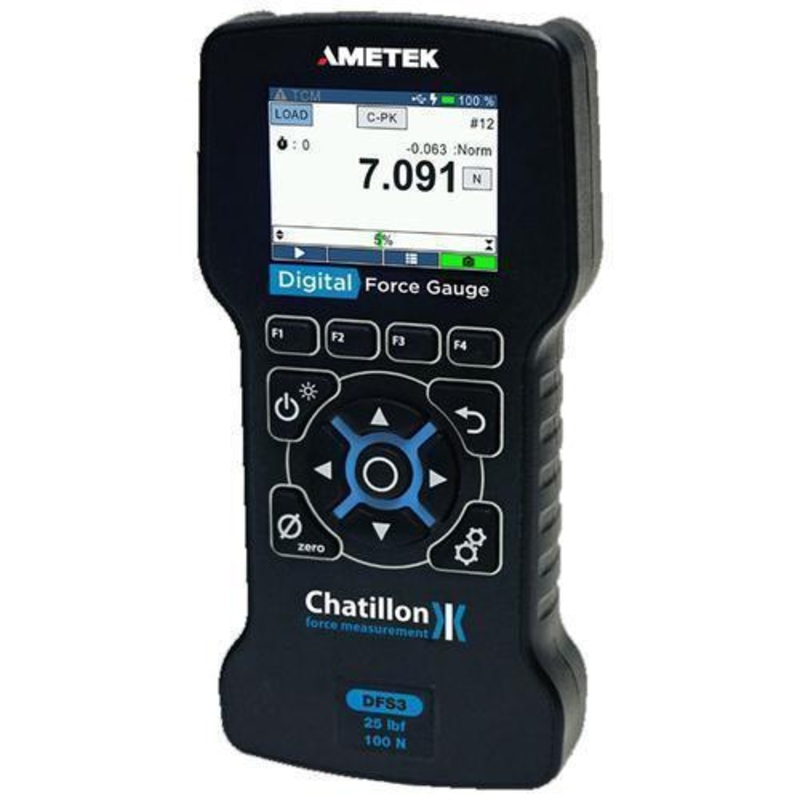 Ametek Chatillon DFS3-050 Digital Force Gauge – 50 x 0.001 lbf, N 250 x .01N, Kgs 25 x.001Kg, ozf 800 x .01ozf, gf 25000 x 1gf
