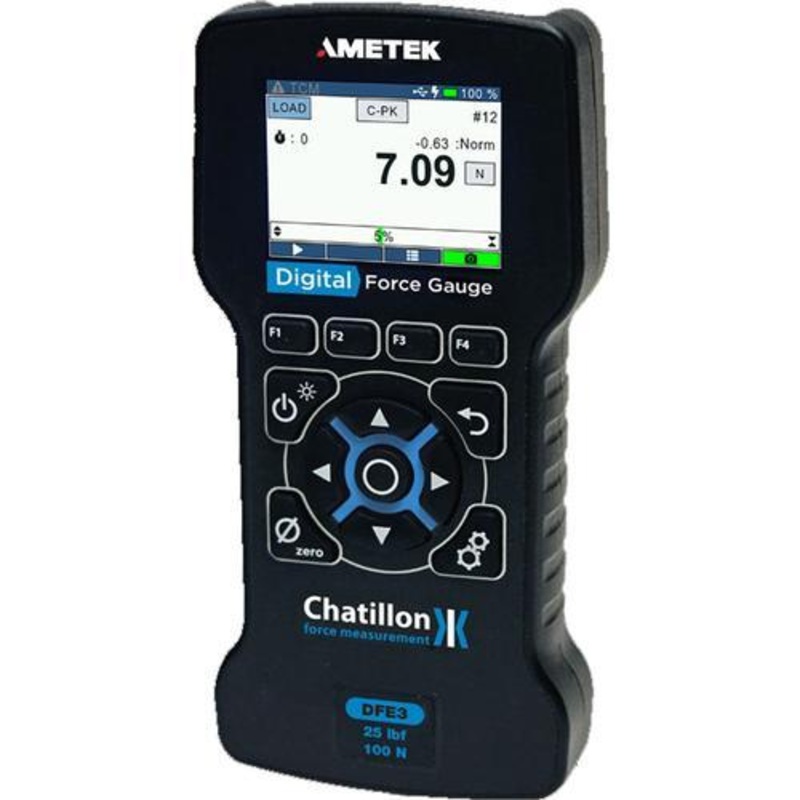 Chatillon DFE3-025 Series Digital Force Gauge with USB Cable : 0.2% FS : 25 x 0.001 lbf : 10 x 0.001 kgf, 100x 0.01N, 400 x 0.01oz, 10000 x 0.1 gf, # 10- 32M