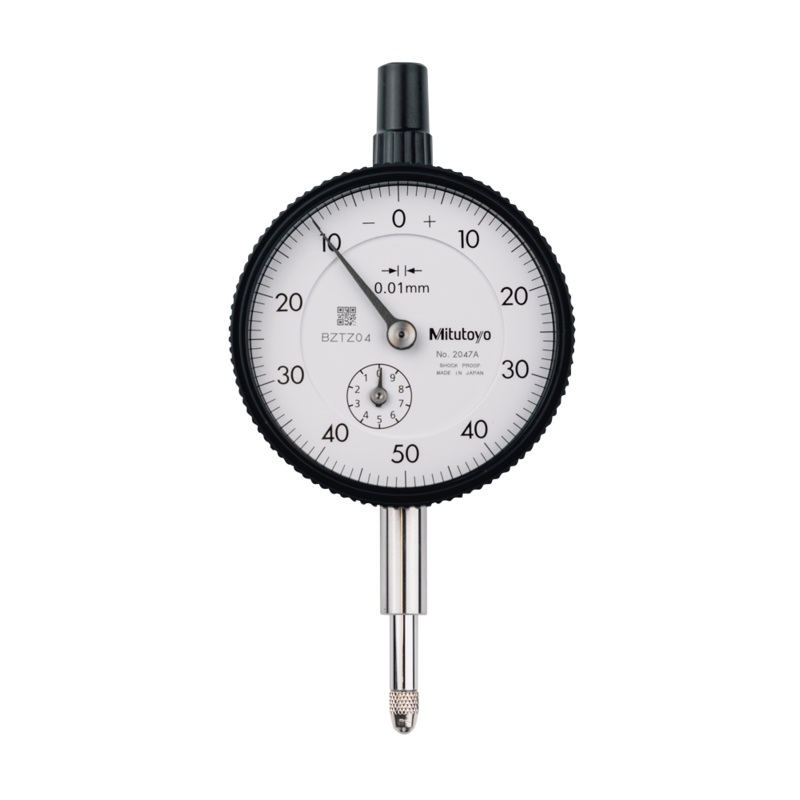 Dial Gauge, Flat Back, ISO Type 10mm, 0,01mm 2047AB