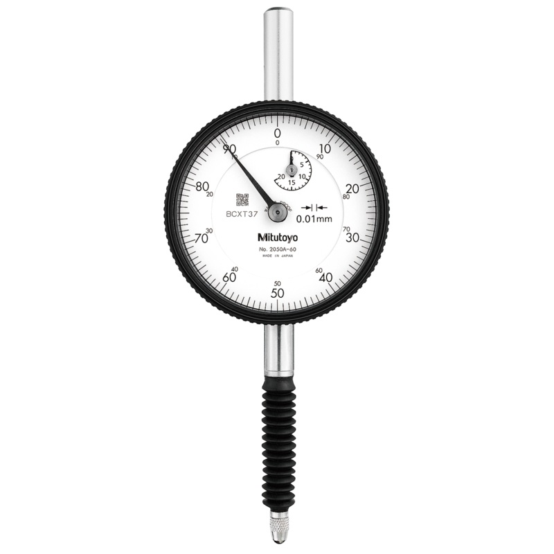 Dial Gauge, Flat Back, ISO Type 20mm, 0,01mm 2050AB-60 Waterproof