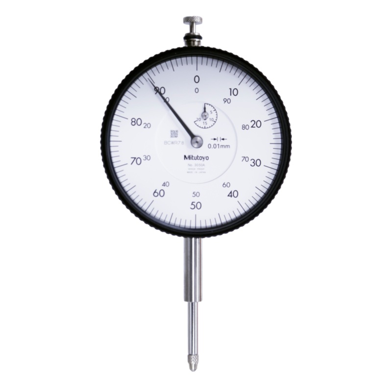 Dial Gauge, Flat Back, ISO Type 20mm, 0,01mm 3050AB