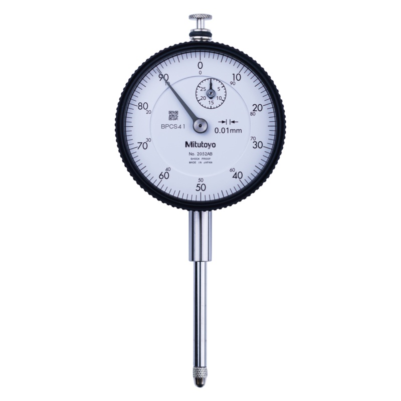 Dial Gauge, Flat Back, ISO Type 30mm, 0,01mm 2052AB