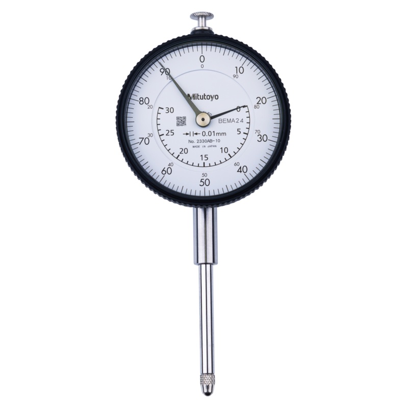 Dial Gauge, Flat Back, ISO Type Jewelled Bearing, 30mm, 0,01mm 2330AB-10